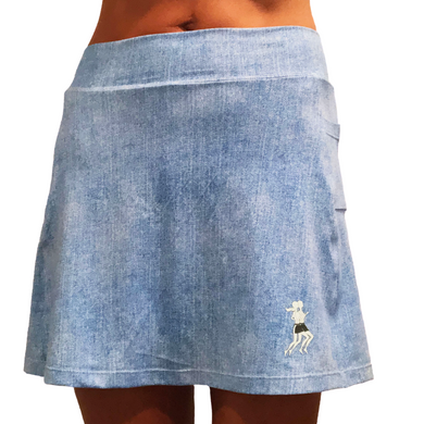 Faded Denim Athletic Skirt