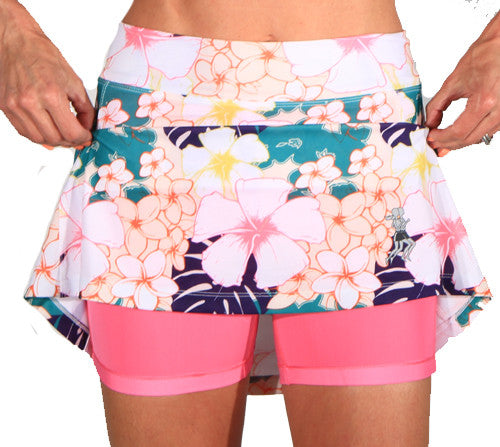Kona Hawaiian Tropical Print Golf Skirt Runningskirts