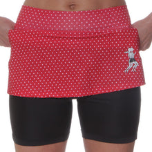 red polka dot athletic skirt compression shorts