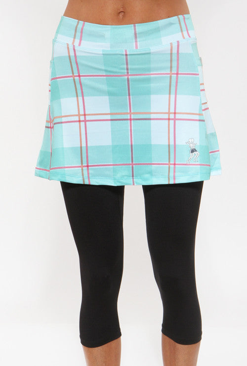 caribbean plaid capri skirt