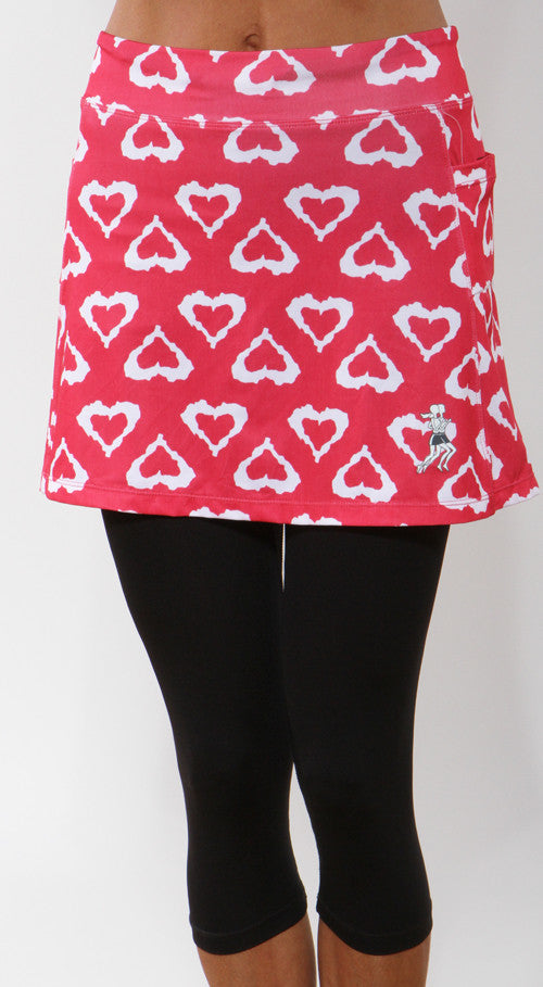 watermelon hearts capri skirt