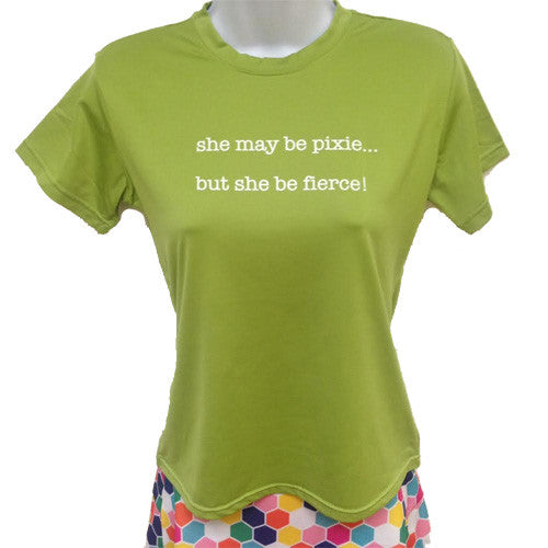 glot in the dark tee pixie chartreuse green