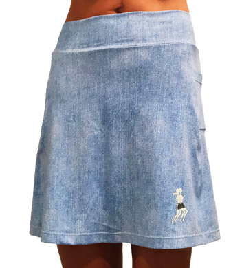 Faded Denim Golf Skirt