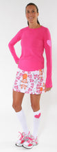cerise long sleeve pink blossom skirt