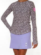 leopard long sleeve peri running skirt
