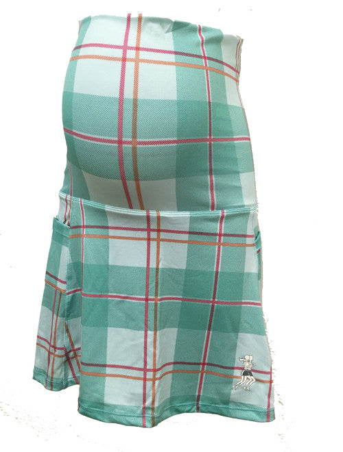 caribbean plaid maternity running skirta