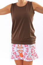 pink blossom skirt chocolate tank