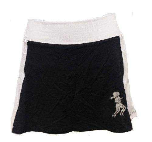 black and white running skirt