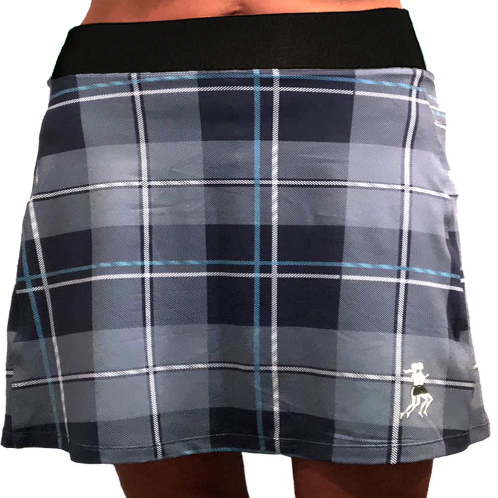 Blue Plaid Running Skirt