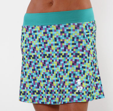blue pixel running skirt