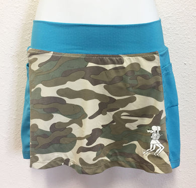 Camo Aqua Running Skirt