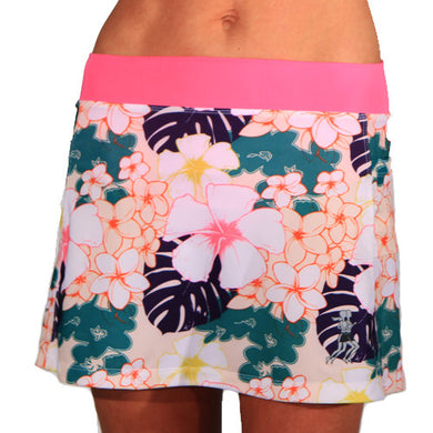 kona tropical print running skirt