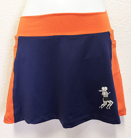 Navy Pumpkin Running Skirt