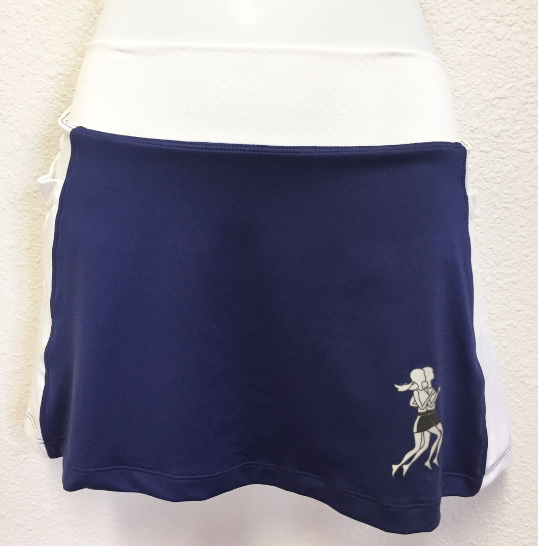 Navy and White Running Skirt