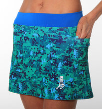 green camo triathlon skirt side pockets