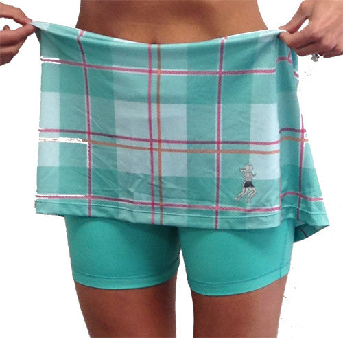 caribbean plaid koser workout skirt