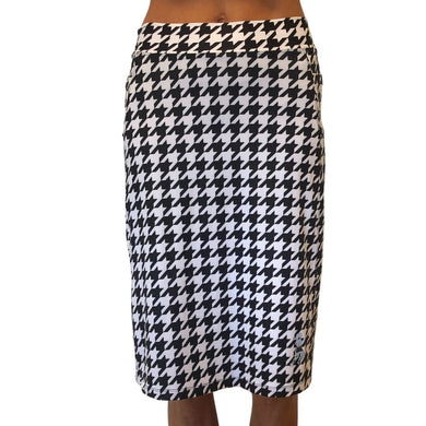 Houndstooth Black & White Spirit Athletic Skirt