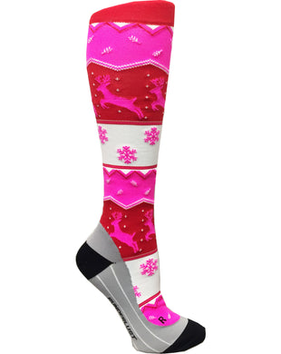 Run Love® Reindeer Holiday Compression Socks