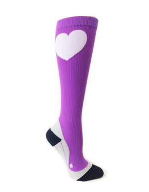 purple compression socks
