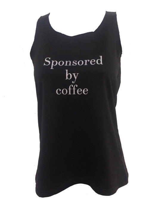 black sponsored by coffee performance racerback