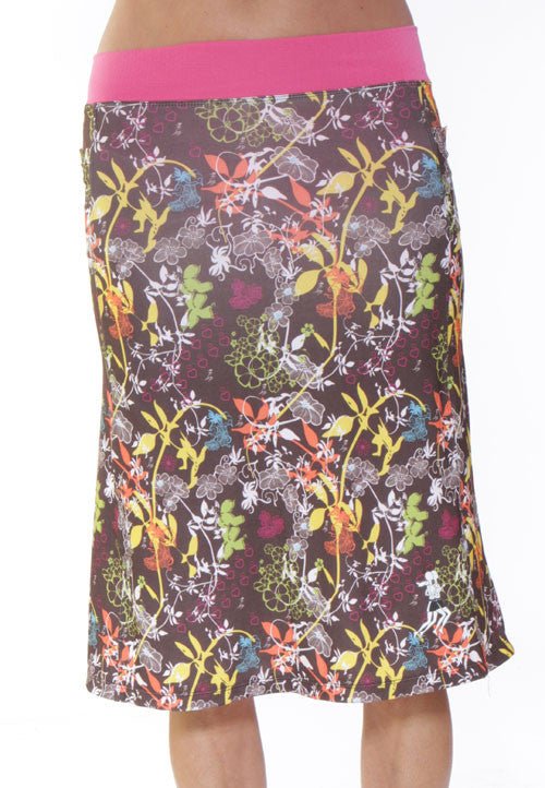 chocofleurs knee length running skirt