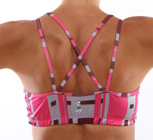 urban pink sports bra back