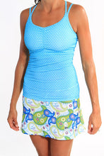 white paisley skirt azuredot top