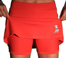 red ultra swift athletic skirt compresion shorts