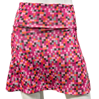 Pink Pixel Athletic Skirt Wide Waistband