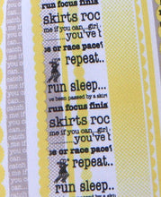 running skirt slogans skirtnews print closeup