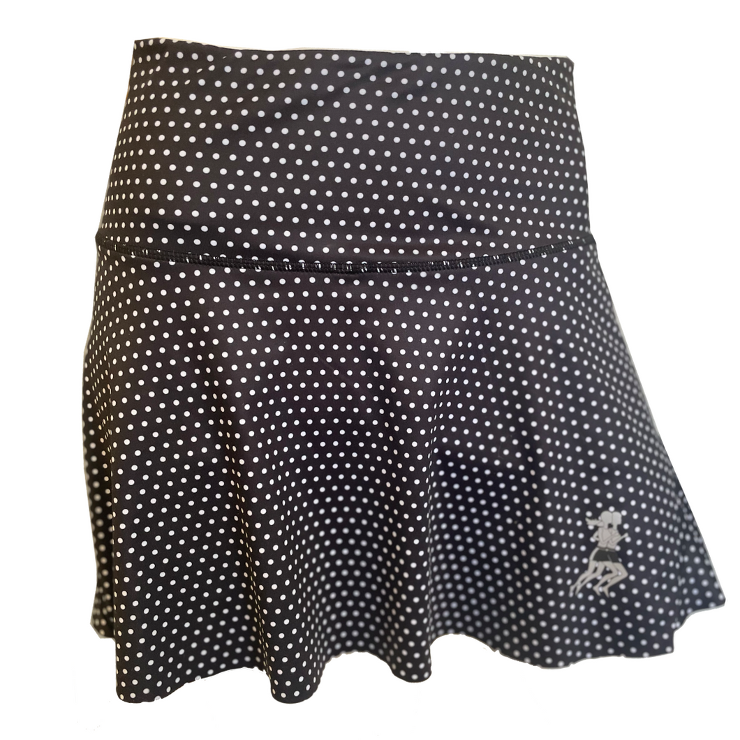 Black Dot Swerve Athletic Skirt
