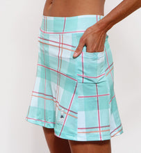 caribbean plaid athletic skirt pockets