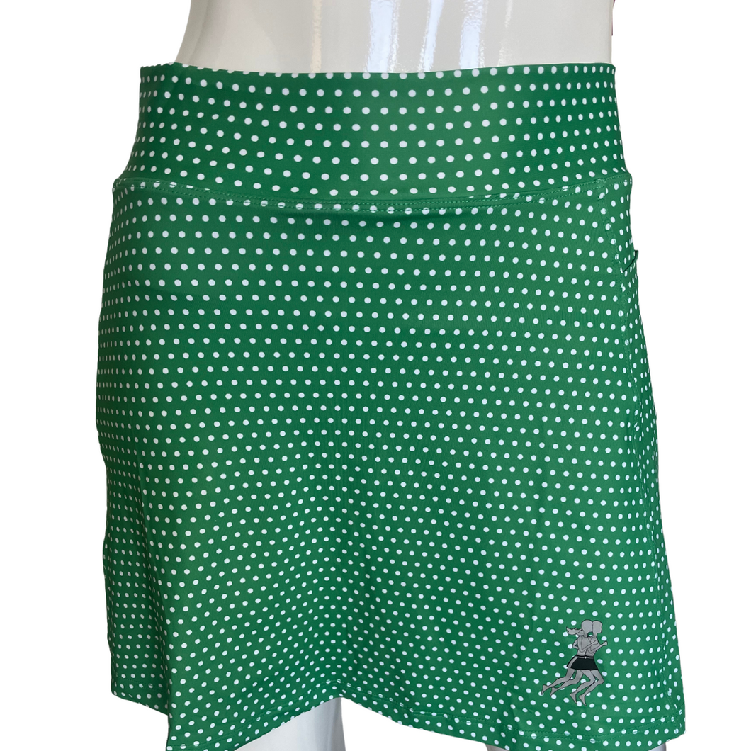 Clover Green Polkadot Athletic Skirt – RunningSkirts