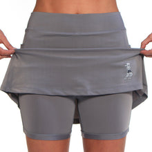 gray athletic skirt compression shorts