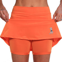 mandarin orange athletic skirt compression shorts