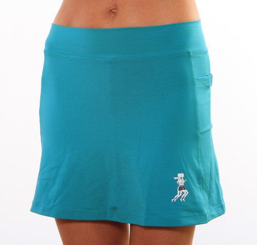 turquoise athletic skirt