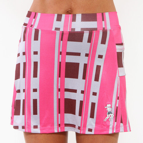 urban pink plaid athletic skirt