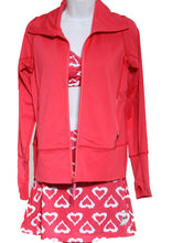 watermelon mesh jacket and watermelon hearts athletic skirt