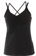 black strappy tank front