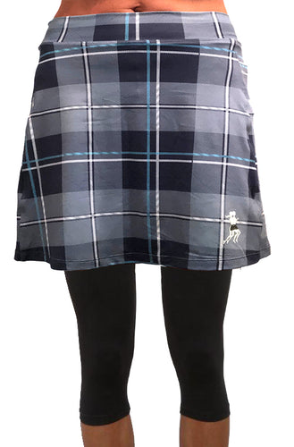 Blue Plaid Capri Skirt