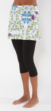 blue blossom capri skirt