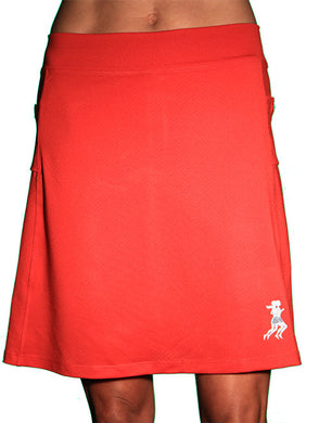 red ultra golf skirt