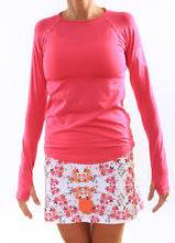 cerise long sleeve pink blossom skirt