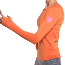 mandarin long sleeve reflective heart
