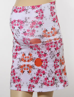 cerise blossom maternity skirt
