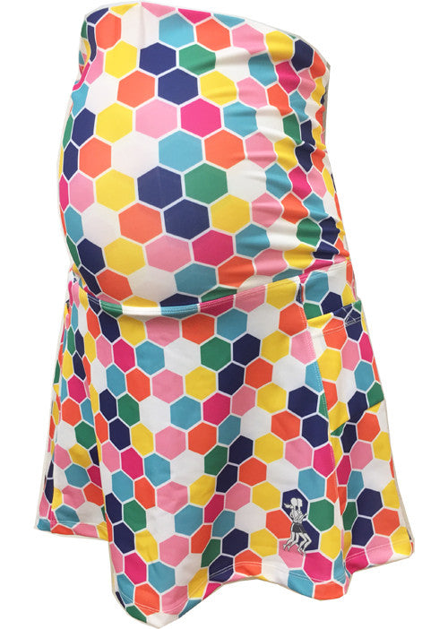 honeycomb print maternity running skirt