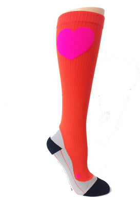 orange compression socks