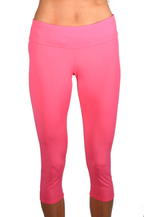 Bubblegum Pink Pink Leggings Walmart In Store Running Capri Tights