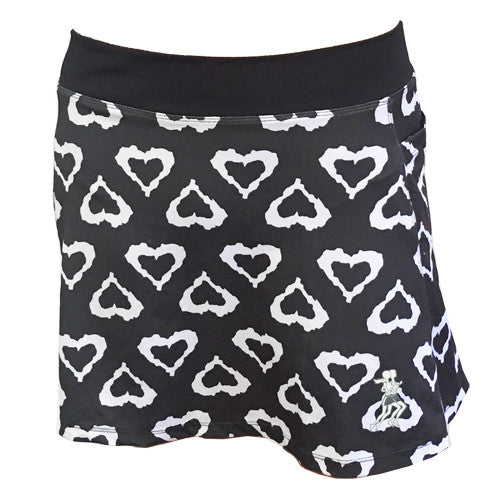 Black and white heart skirt sale