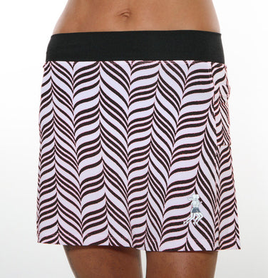 black stripe running skirt